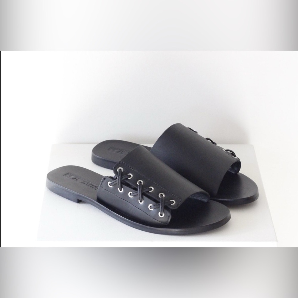 Urban Outfitters Sole Sana Black Slide Sandals - Picture 2 of 5